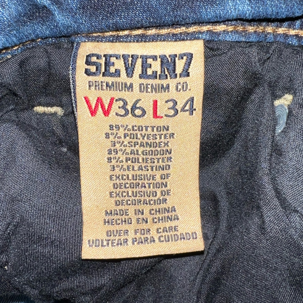 Men’s Seven7 straight fit jeans size 36x34 - Picture 5 of 6